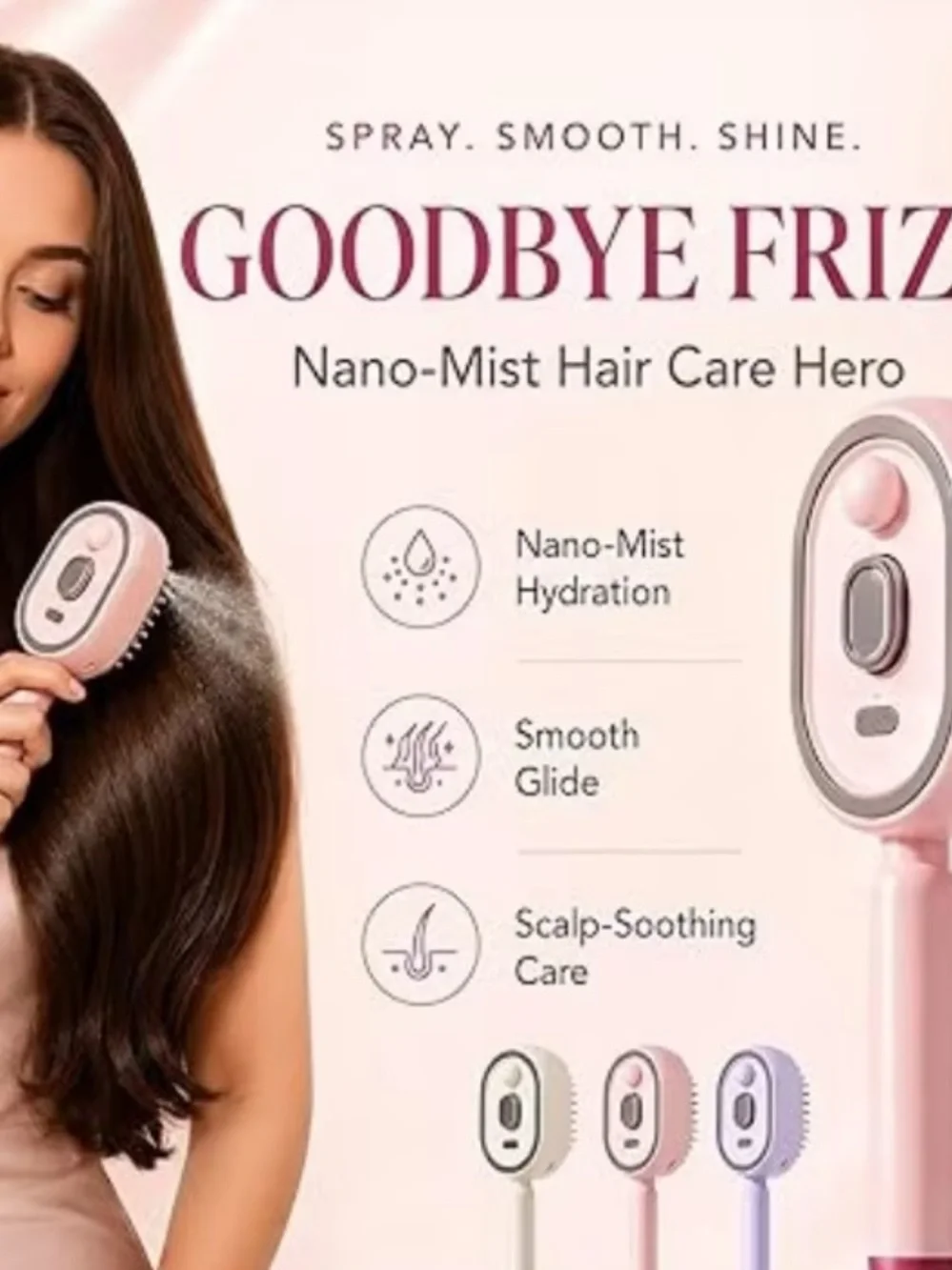 Portable Nano Spray Electric Massage Comb